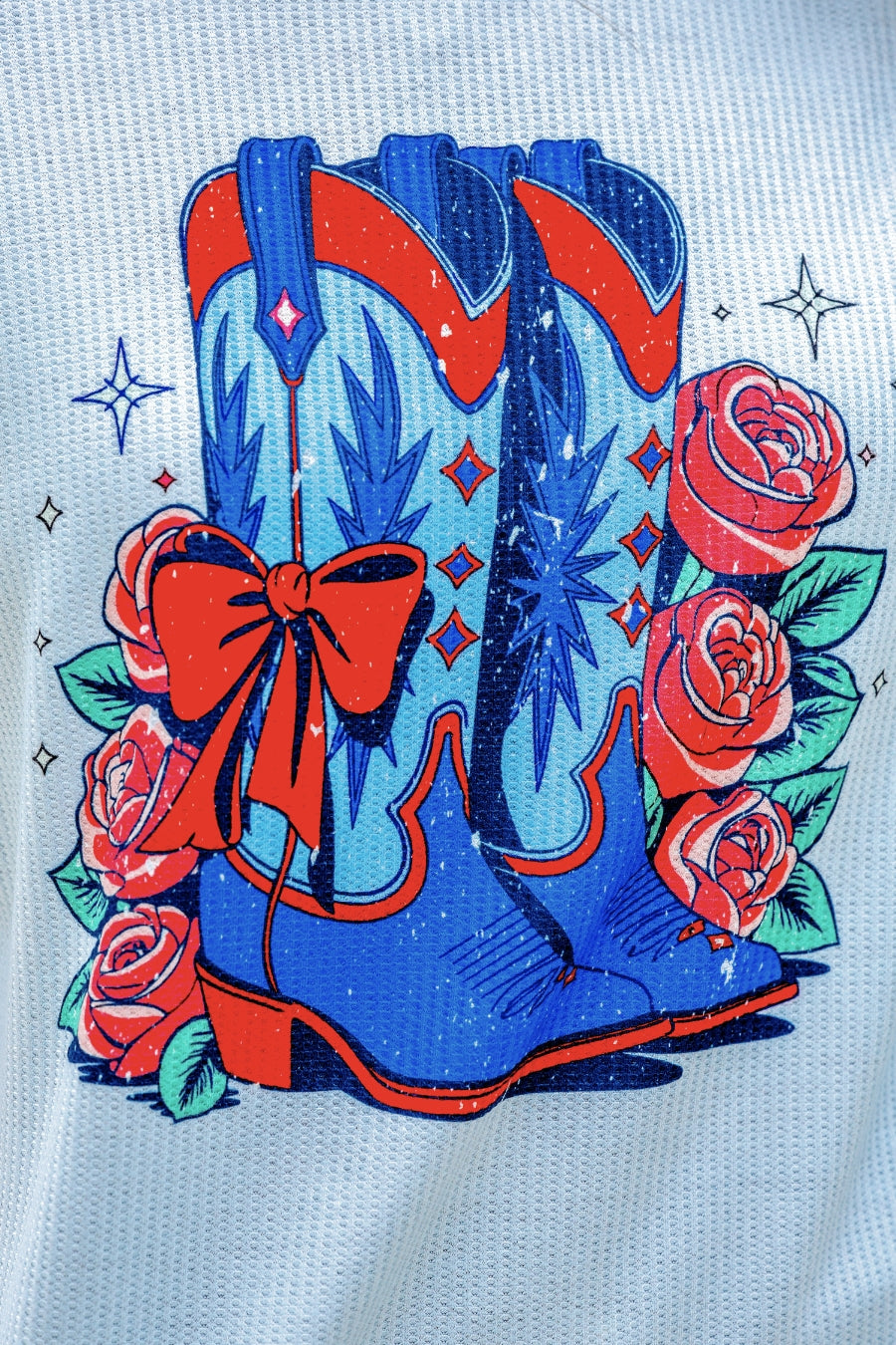 PREORDER- Patriotic Boots Waffle Tee