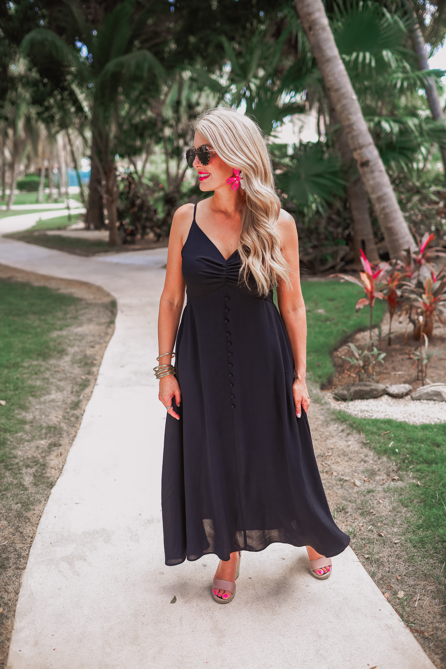 Easy To Please Button Maxi Dress