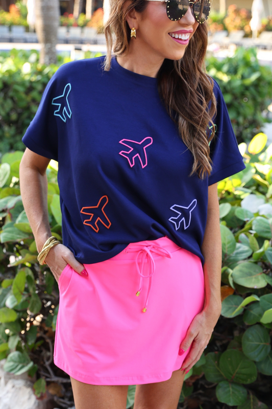 Around The World Embroidered Luxe Top