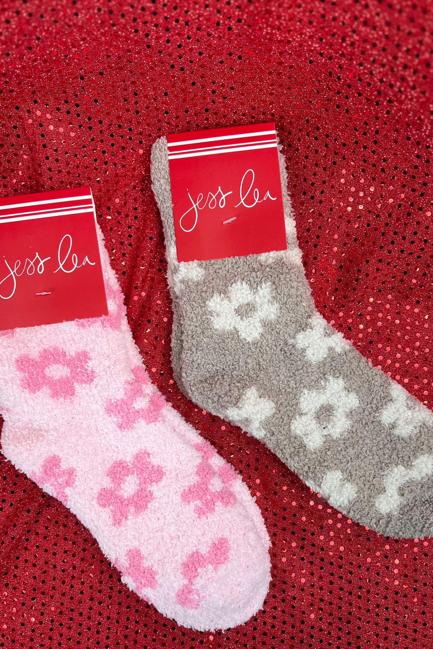 Floral Fuzzy Socks