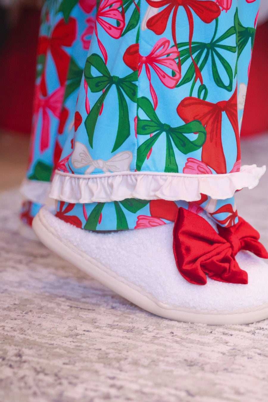 PREORDER- Jingle Bows Ruffle Pajama Set