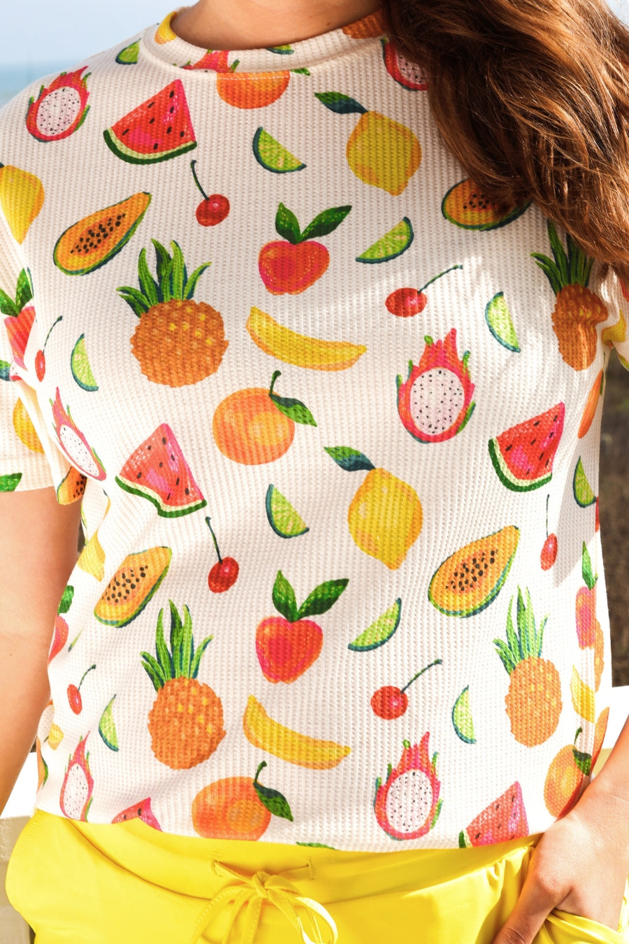 Weekend Waffle Tee- Fruit Salad