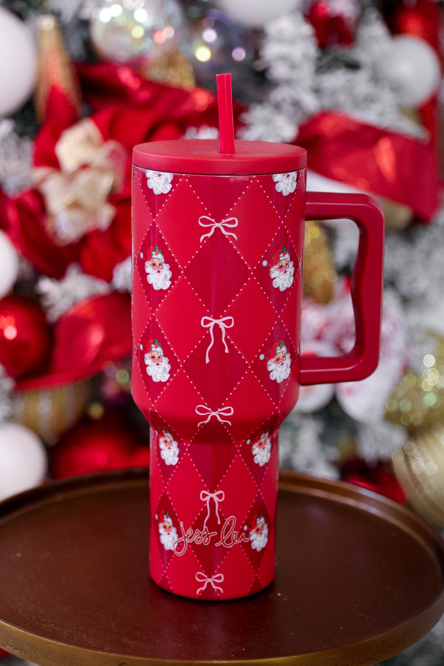 PREORDER- Santa's Signature Bow Tumbler