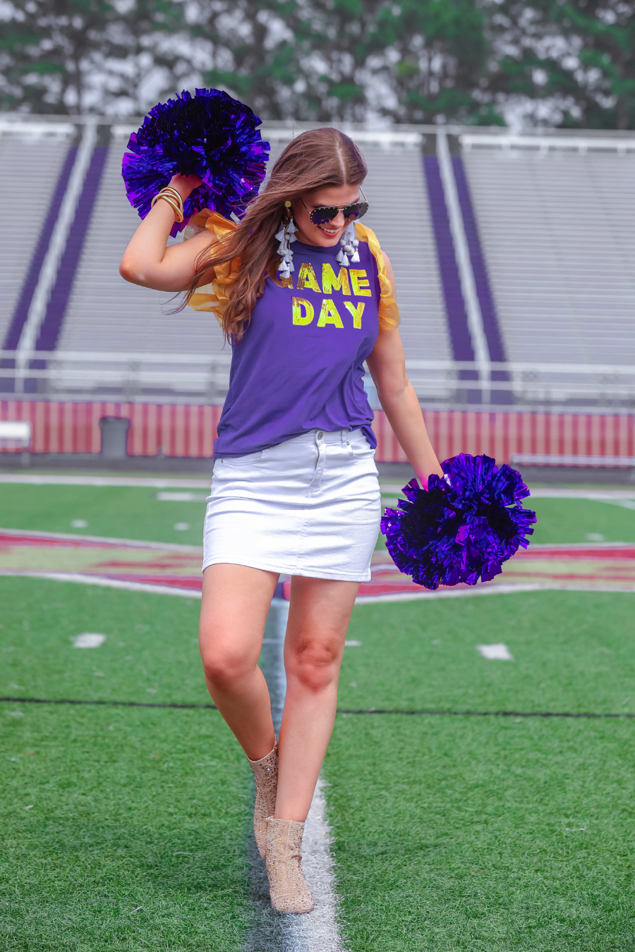 It's Game Day Sequin Patch Top