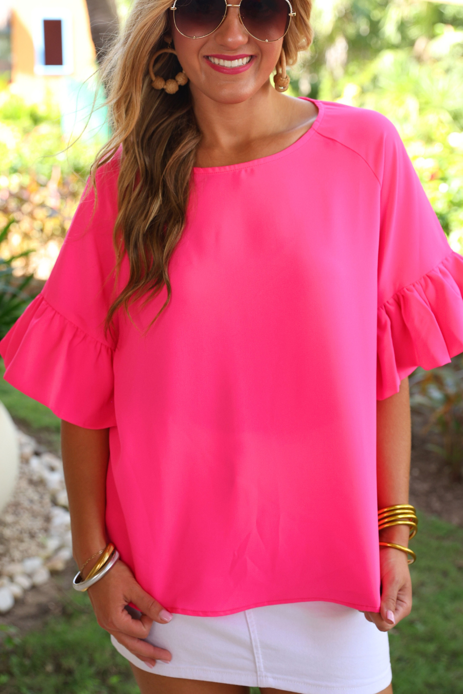Rebecca Ruffle Sleeve Top