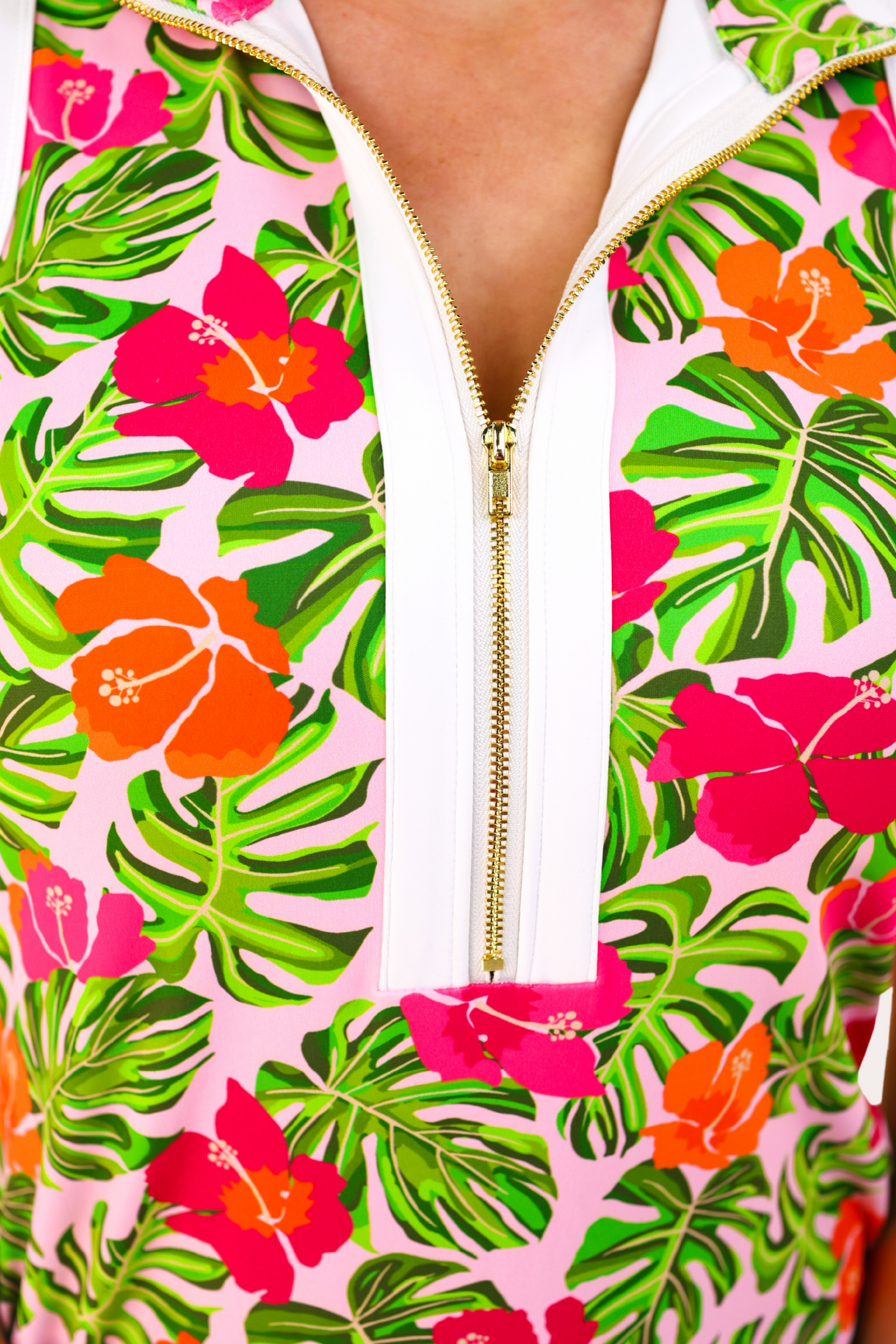 PREORDER-Everyday Zipper Dress, Pink Tropical