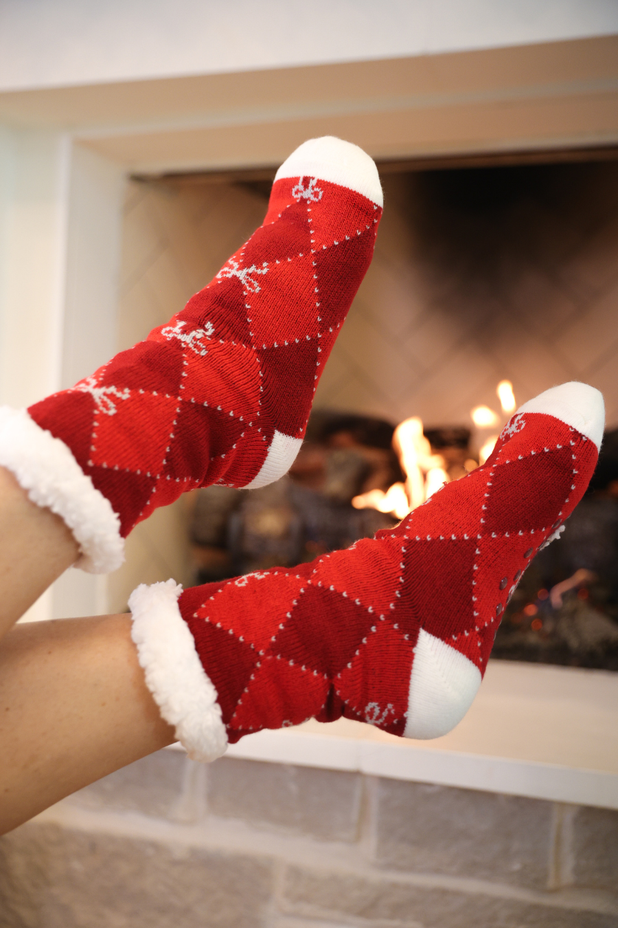 Cozy Cabin Socks- Argyle and Bows