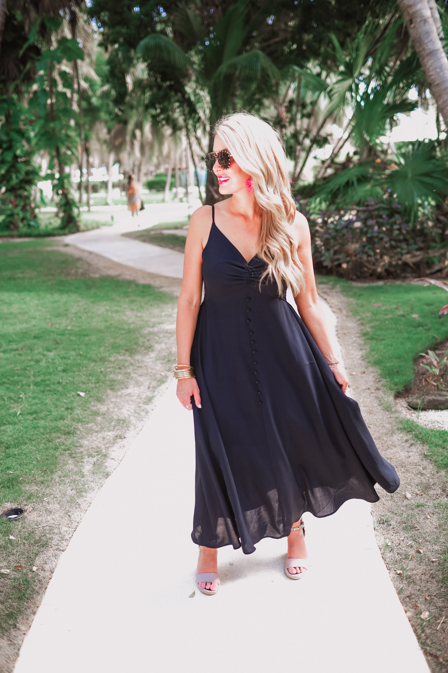 Easy To Please Button Maxi Dress