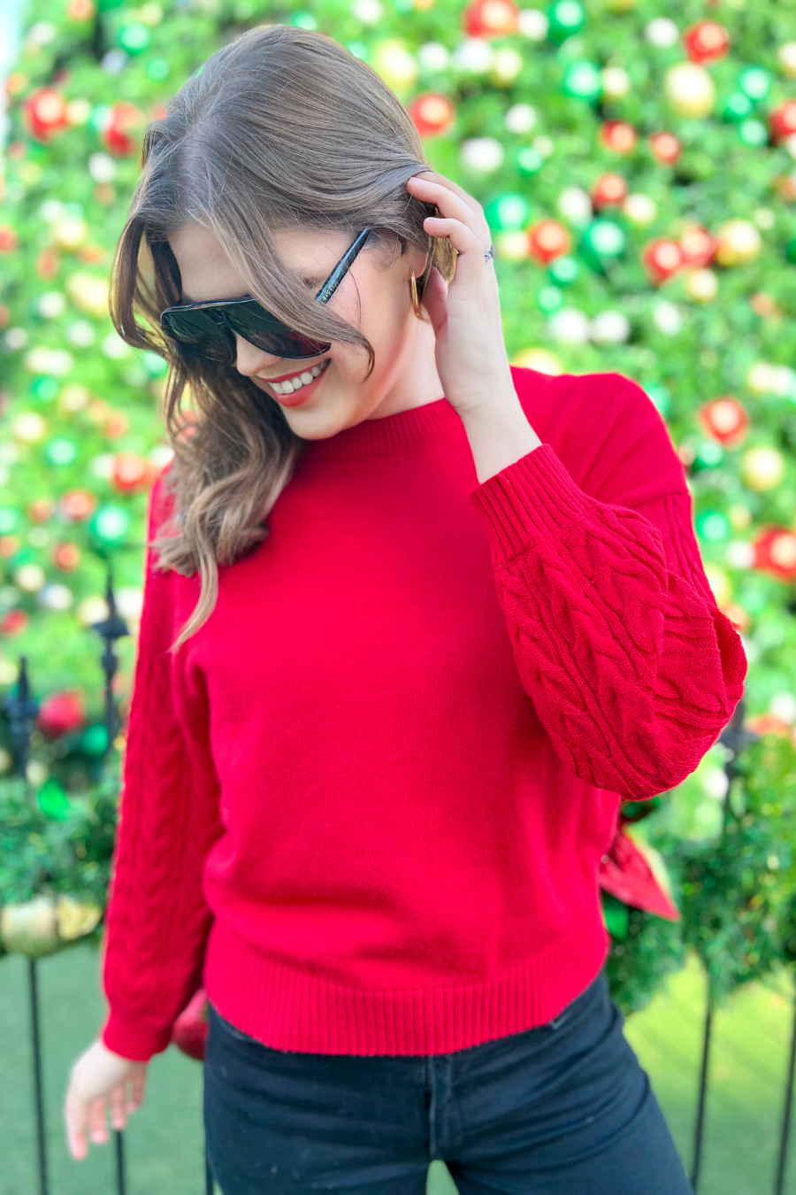 Fire Away Cable Knit Sweater