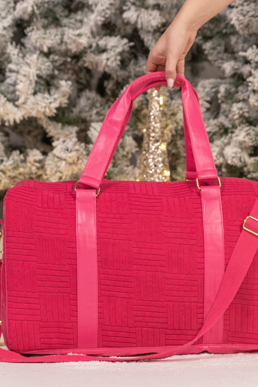 Wherever I Go Textured Duffle Bag