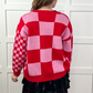 Check Your Sources Checkered Cardigan