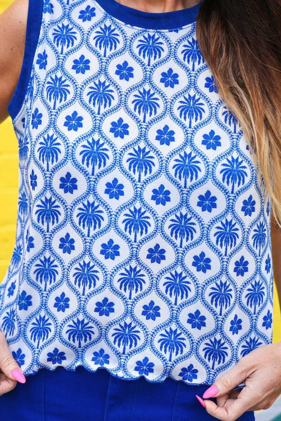 PREORDER- Heatwave Ribbed Tank- Palm Dreams