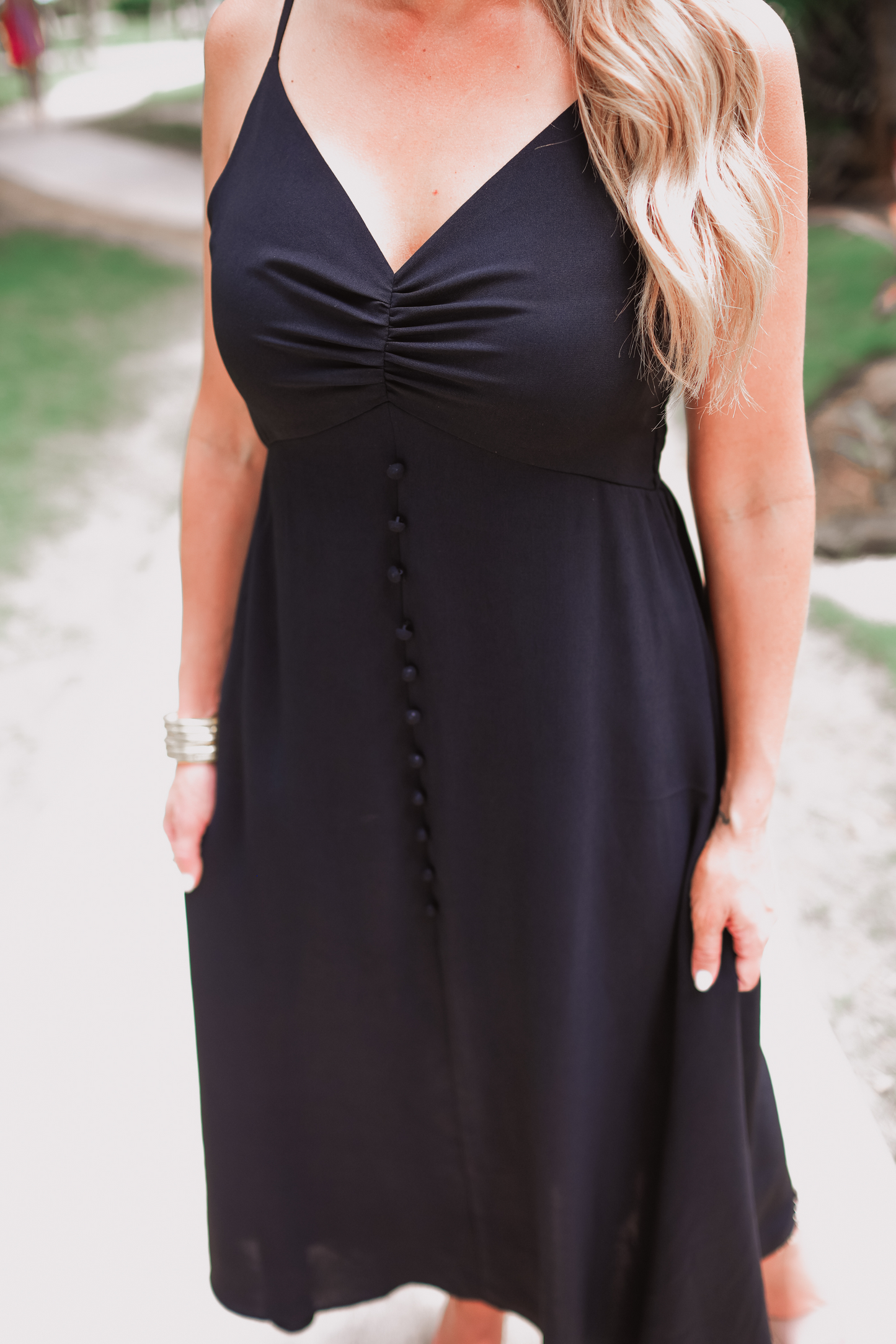 Easy To Please Button Maxi Dress