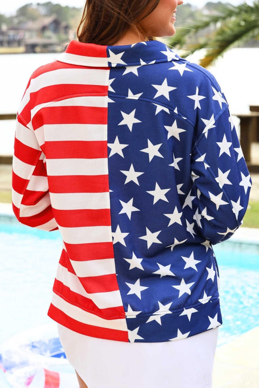 PREORDER- Stars and Stripes Quarter Zip Pullover