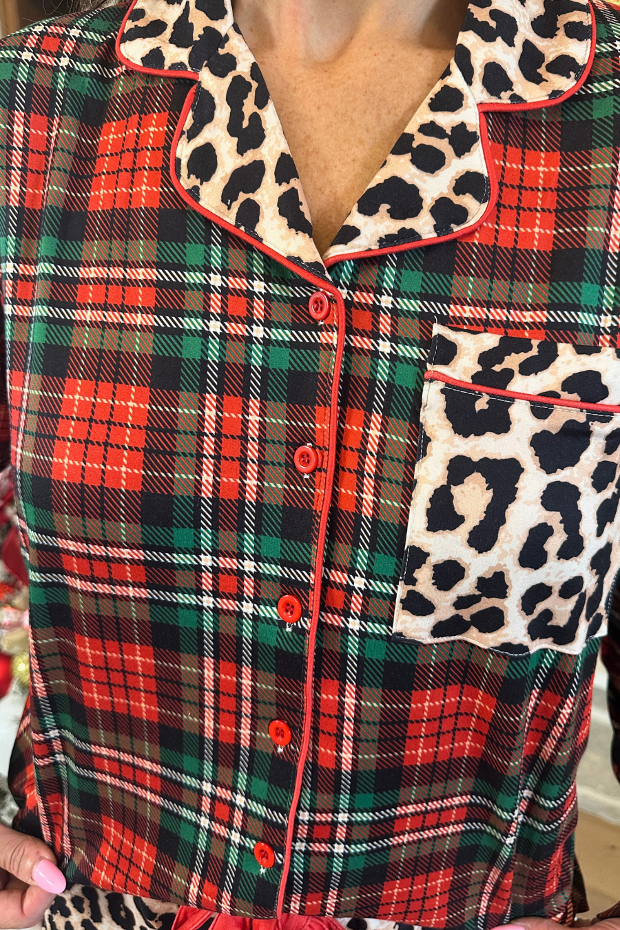 PREORDER- Wrapped in Safari Chic Ruffle Pajama Set