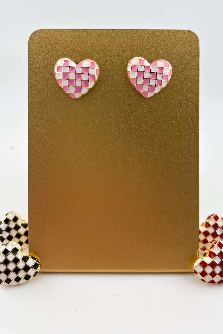 Lost In Love Checkered Earrings