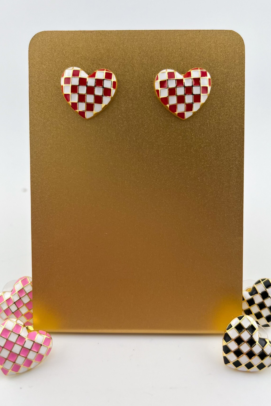 Lost In Love Checkered Earrings