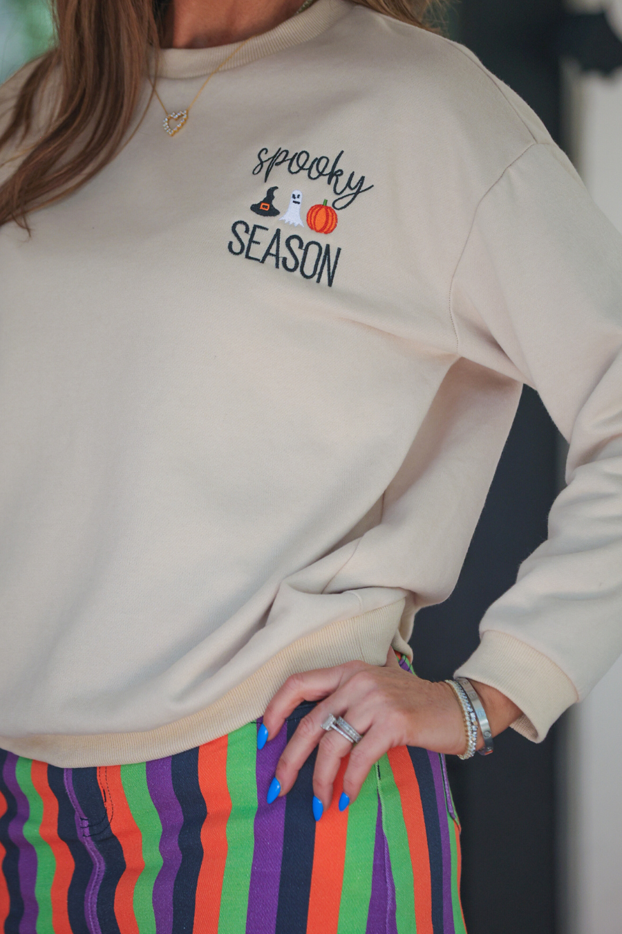 PREORDER Spooky Season Embroidered Sweatshirt