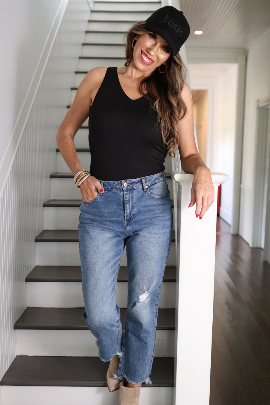 PREORDER- Haven V-Neck Bodysuit- Black