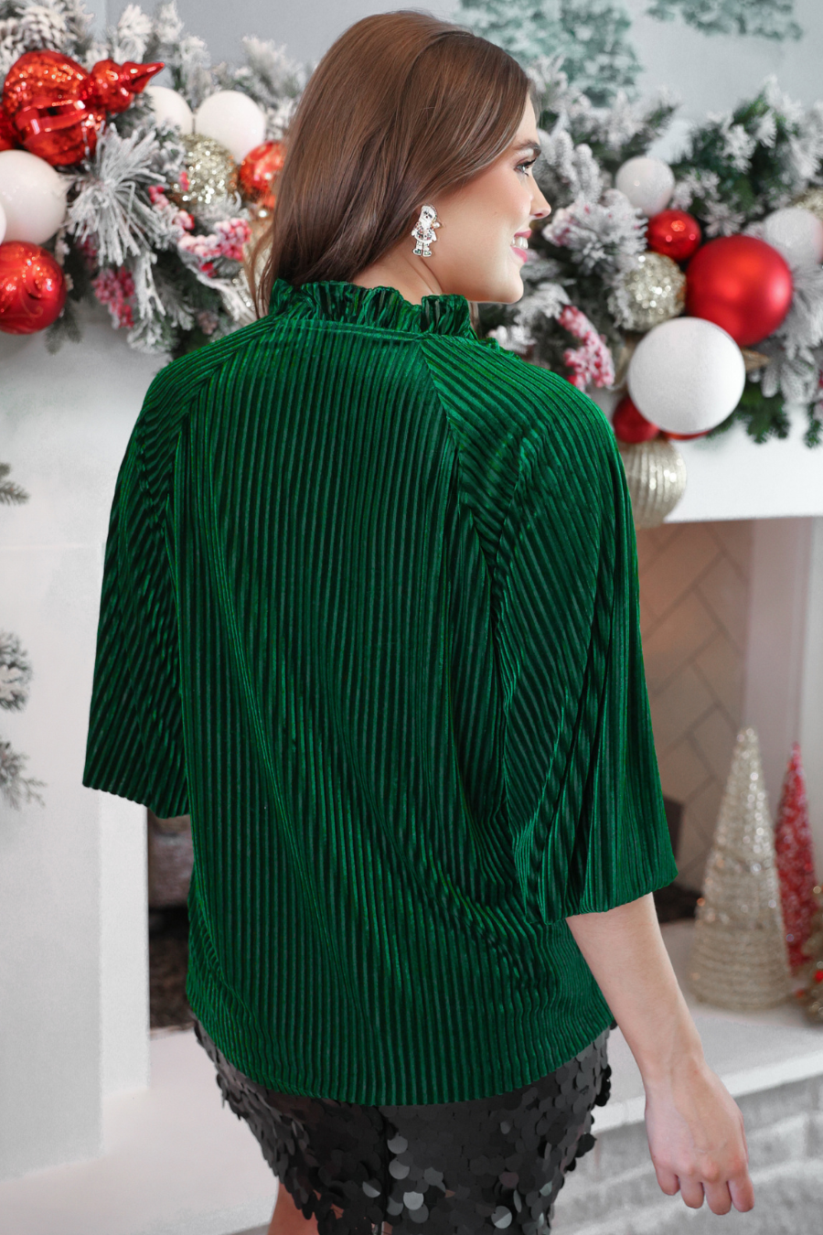Eve Striped Velvet Top