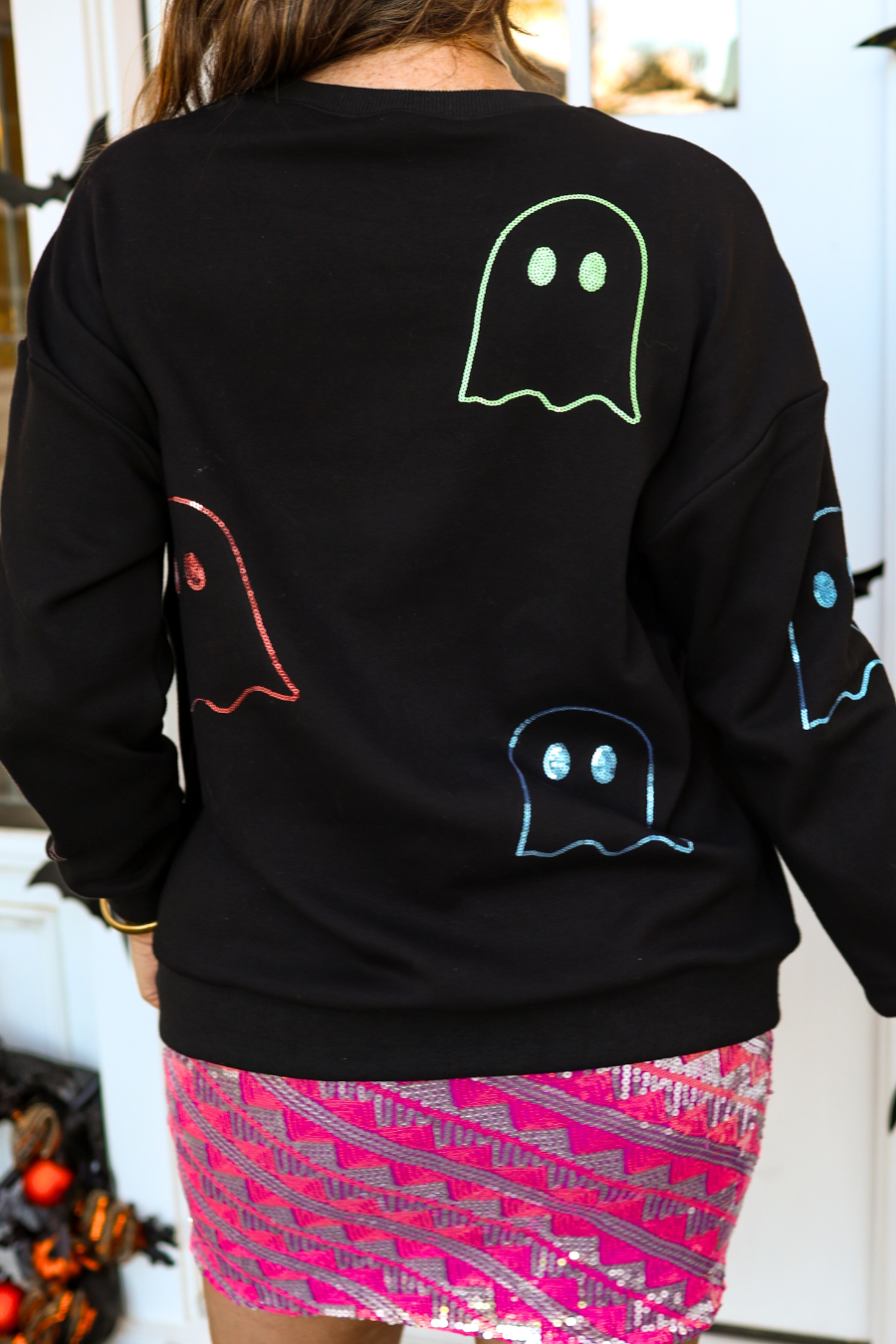 Sequin Ghost Pullover