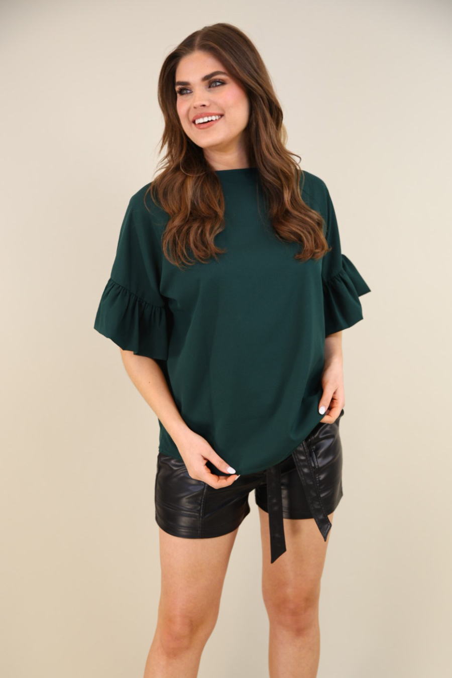 Rebecca Ruffle Sleeve Top