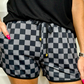 Check Back Checkered Drawstring Everyday Shorts