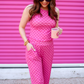 PREORDER-Check Yourself Checkered Lounge Set - Jess Lea Wholesale
