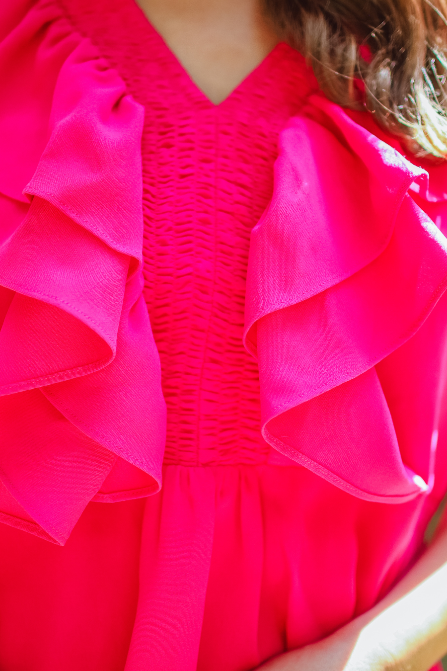 Get The Scoop Ruffle Top