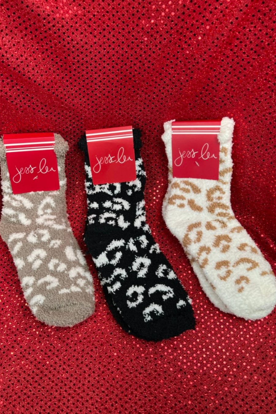Wildest Dreams Fuzzy Leopard Socks