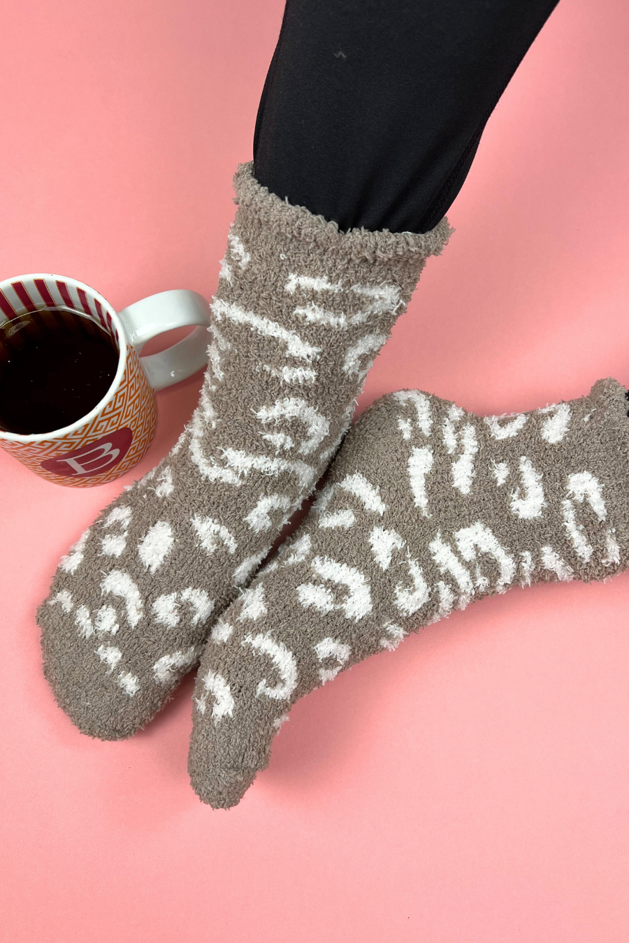 Wildest Dreams Fuzzy Leopard Socks