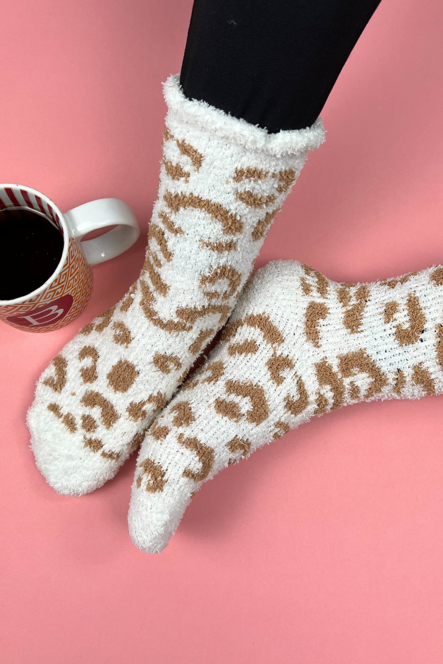 Wildest Dreams Fuzzy Leopard Socks