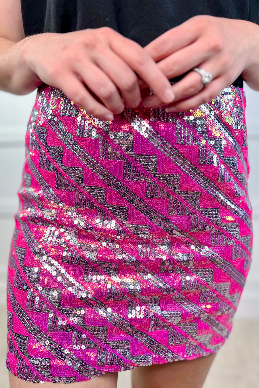 Bring The Drama Sequin Skirt