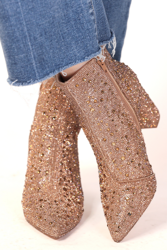 PREORDER-Made For Sparkling Rhinestone Booties