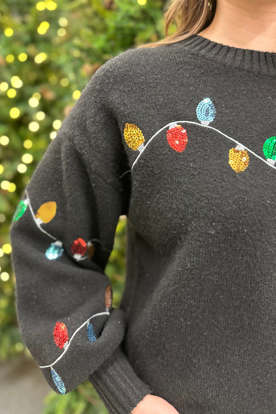 Lane Of Lights Sequin Sweater