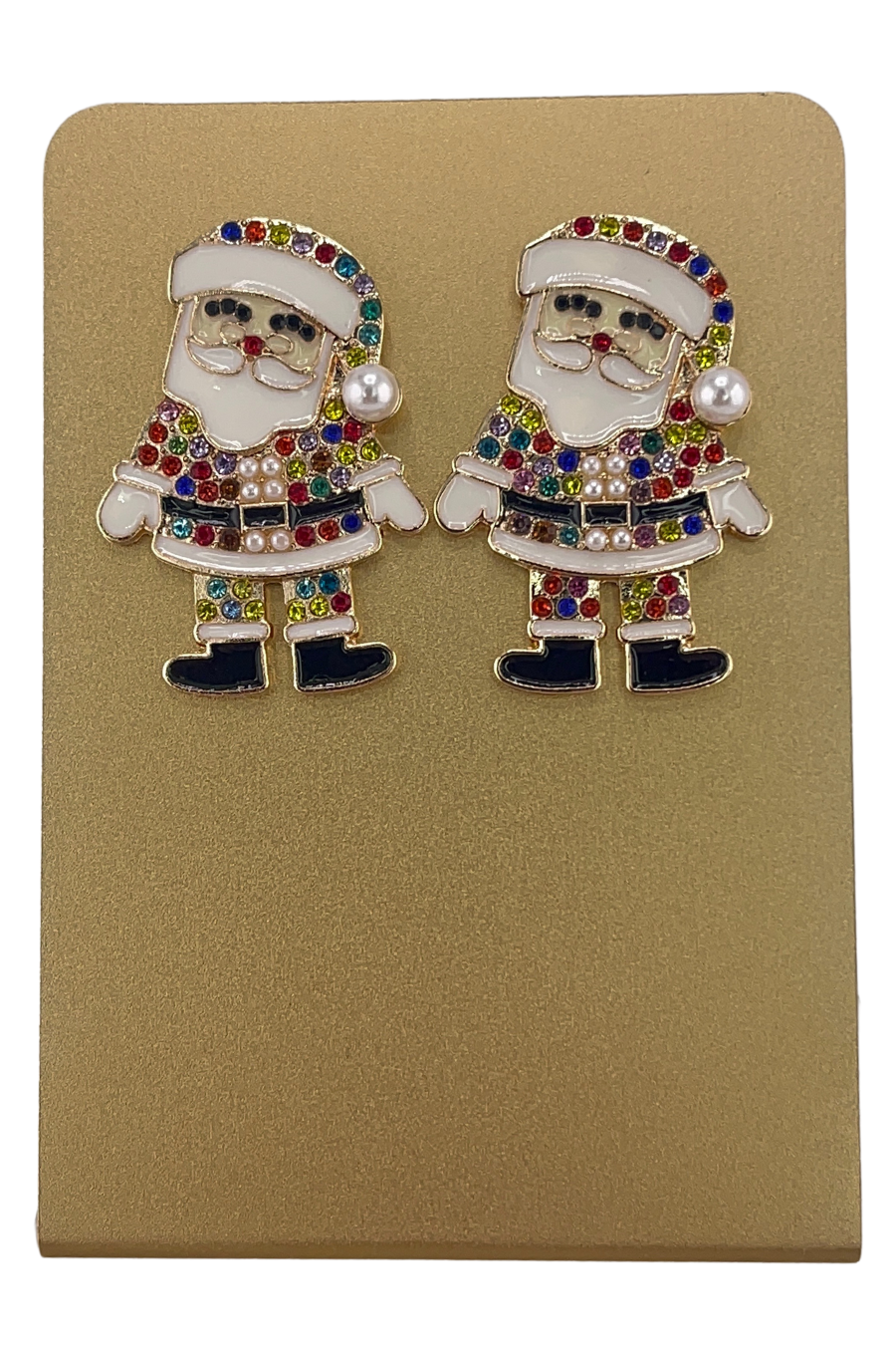 Santa's Helper Rhinestone Earrings