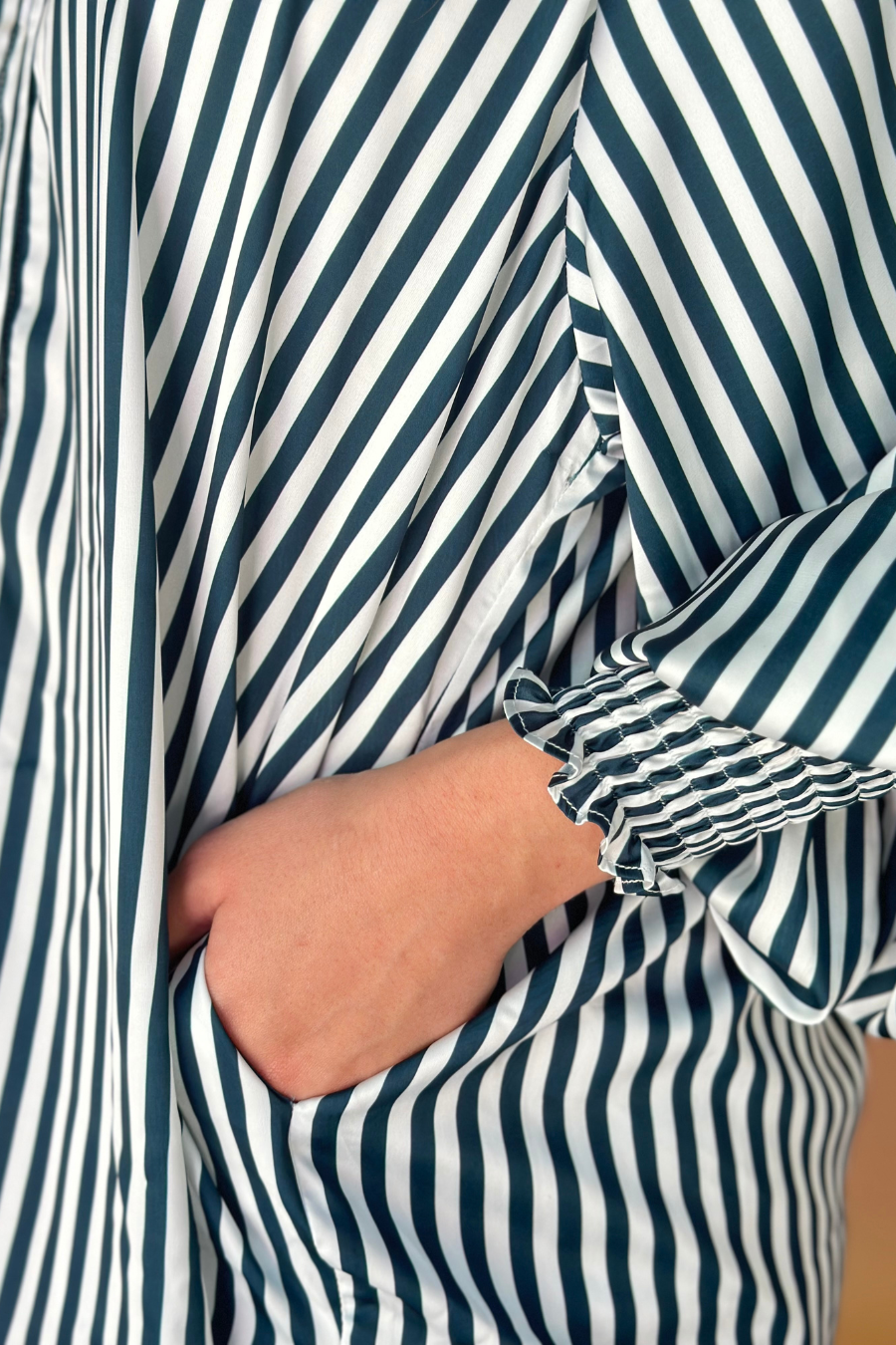 PREORDER-Connor Striped Smocked Top