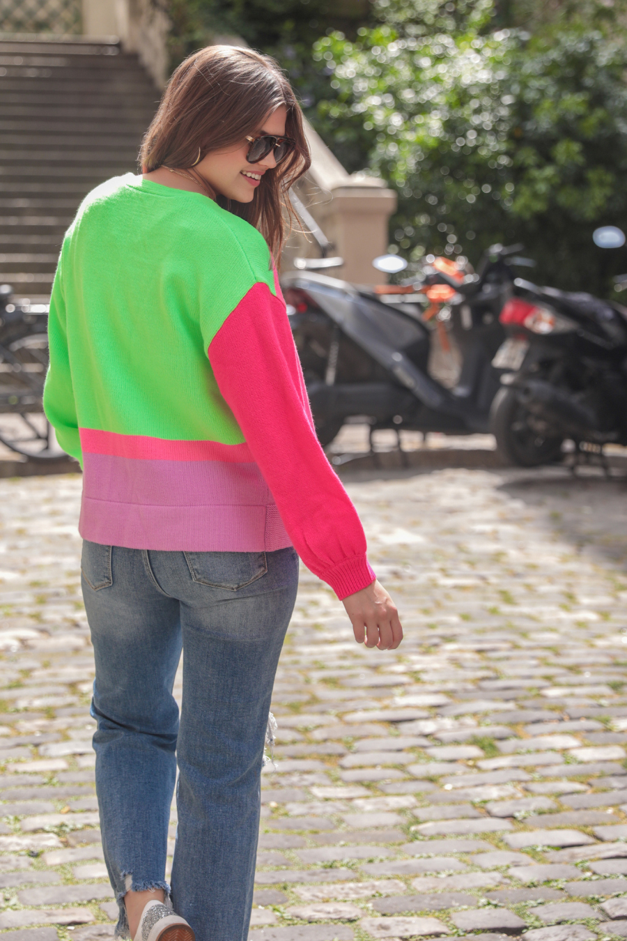 PREORDER-Happy Vibes Color Block Cardigan