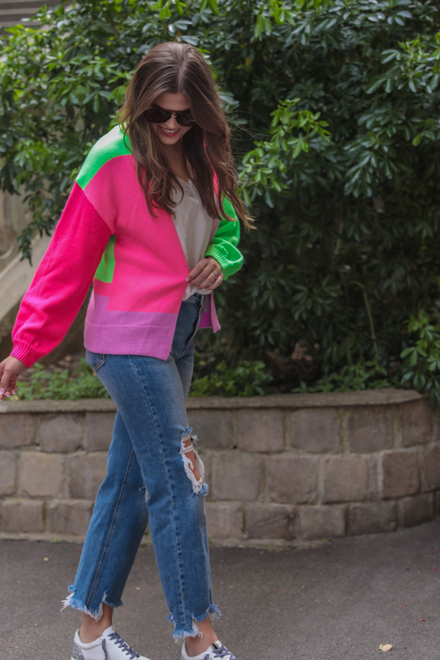 PREORDER-Happy Vibes Color Block Cardigan