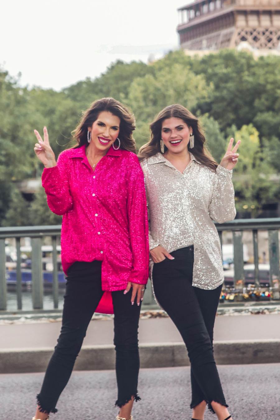 PREORDER-Attention Seeker Sequin Button Up Top