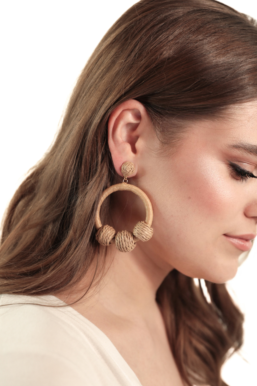 Peony Raffia Earrings