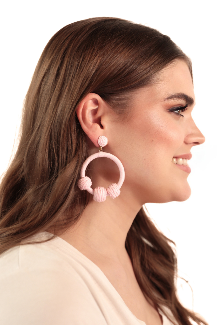 Peony Raffia Earrings