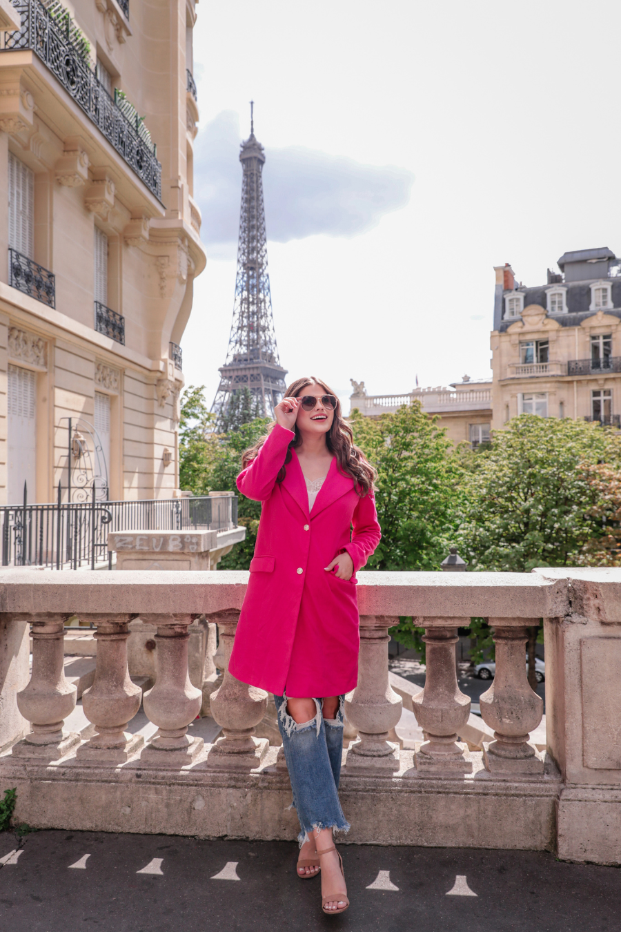 Fashion Week Hot Pink Coat