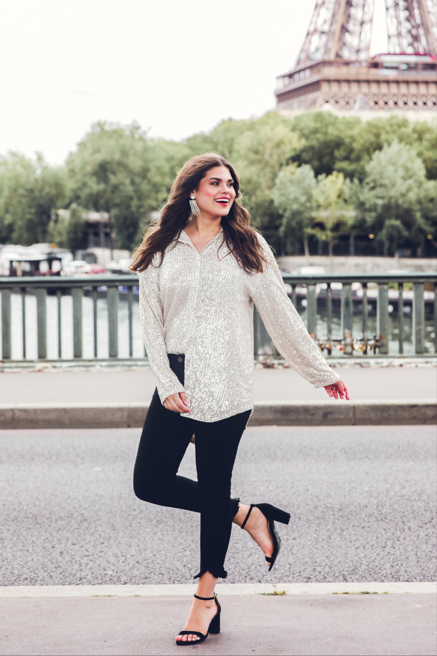 PREORDER-Attention Seeker Sequin Button Up Top