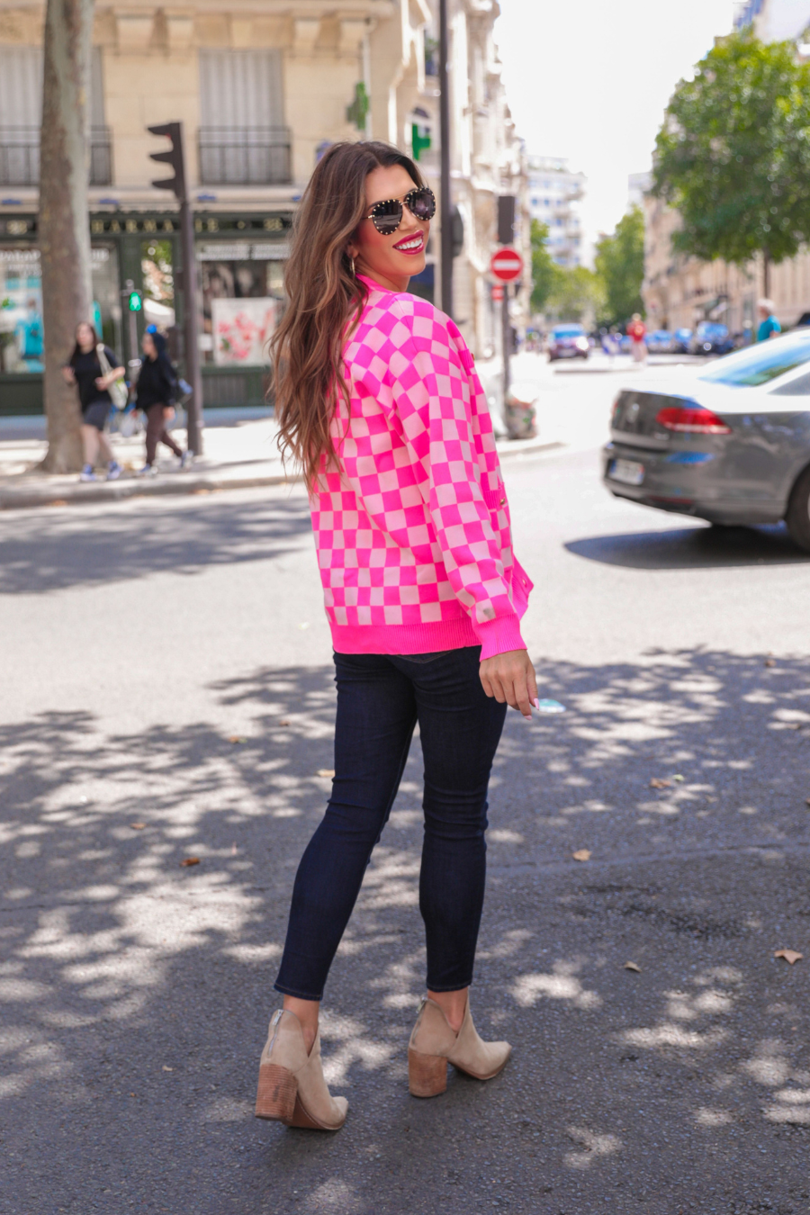 Reality Check Checkered Cardigan