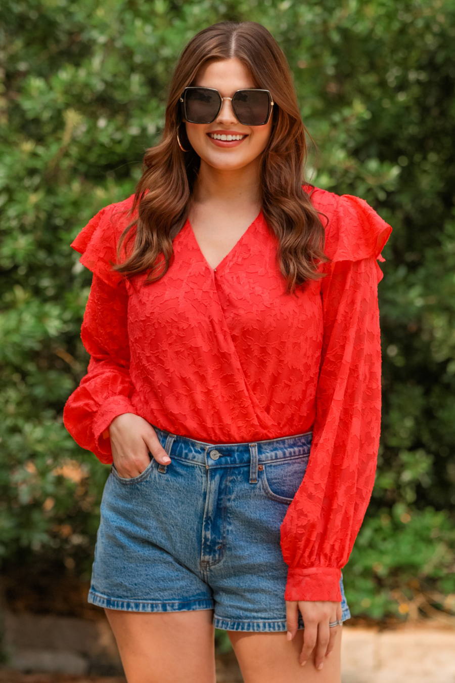 Going Places Ruffle Bodysuit