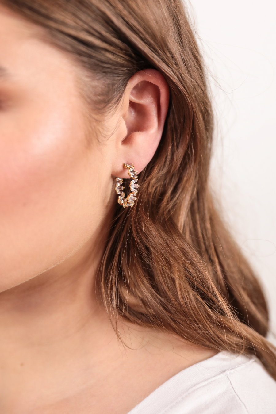 Unstoppable Rhinestone Hoop Earrings