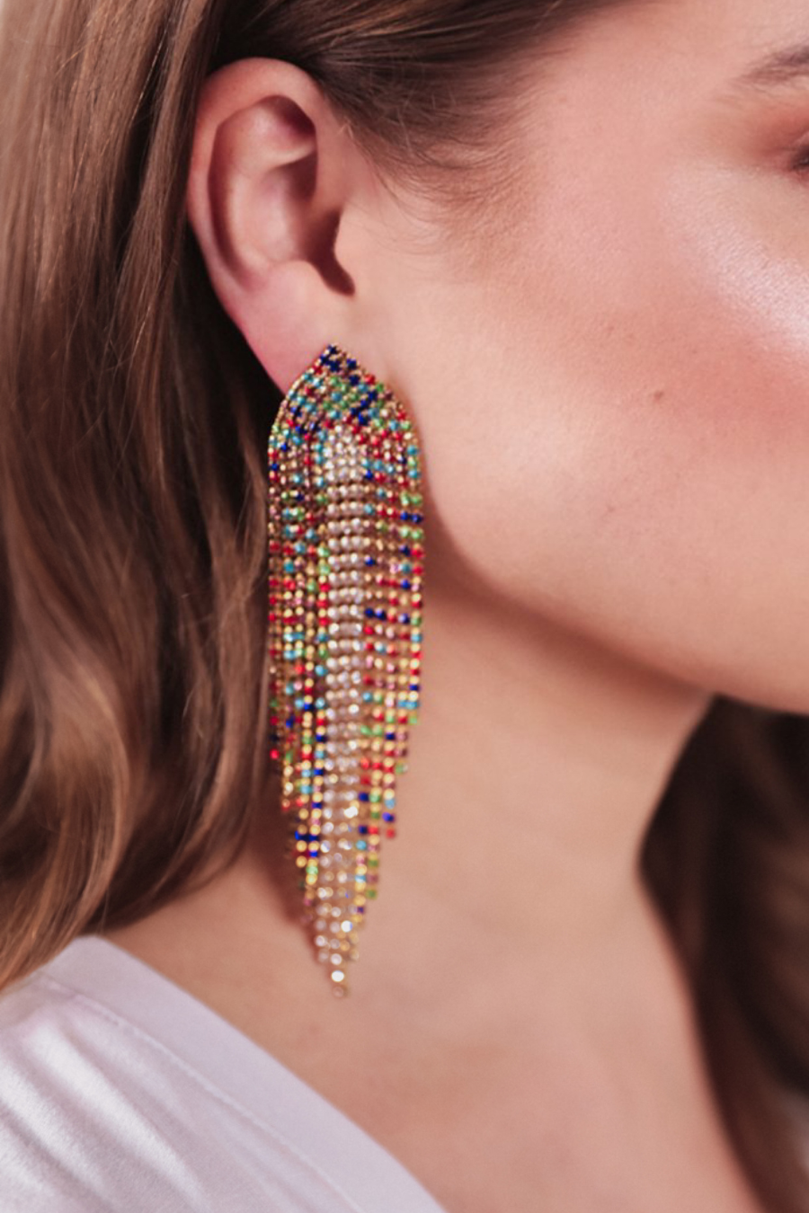 Queen Of Gems Rhinestone Earrings