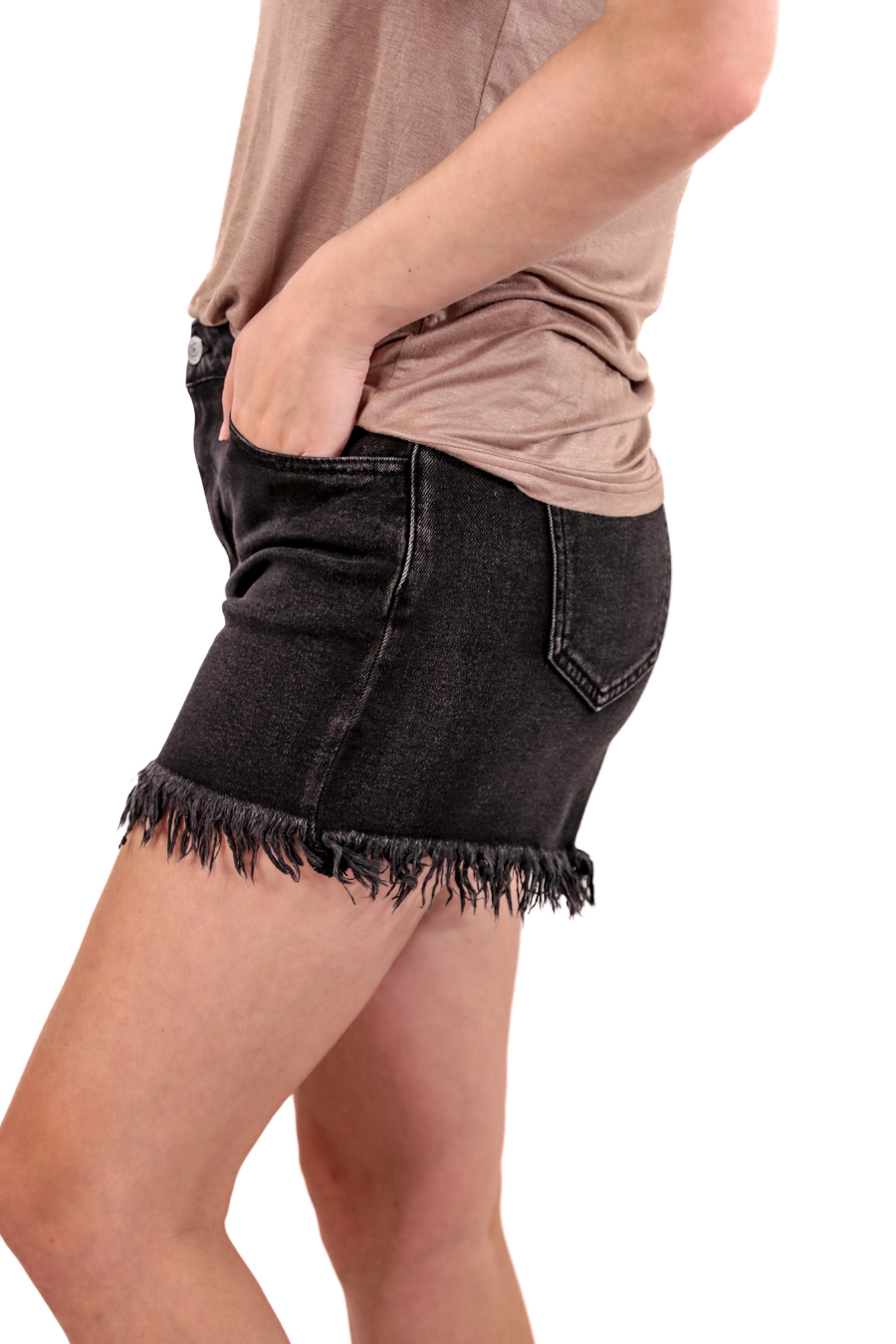 Jace Black Denim Shorts
