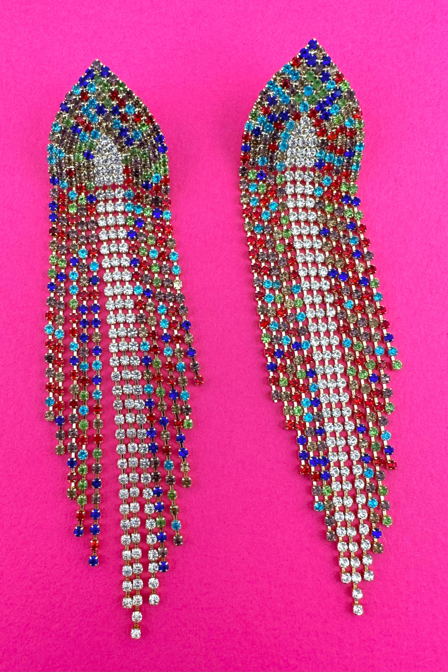 Queen Of Gems Rhinestone Earrings